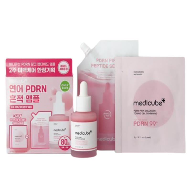 Medicube PDRN Pink Peptide Ampoule Special Set 30ml (Ampoule 30ml + Refill 50ml + Gel Pad 2pcs) Ampoule 30ml + Refill 50ml + Gel Pad 2pcs