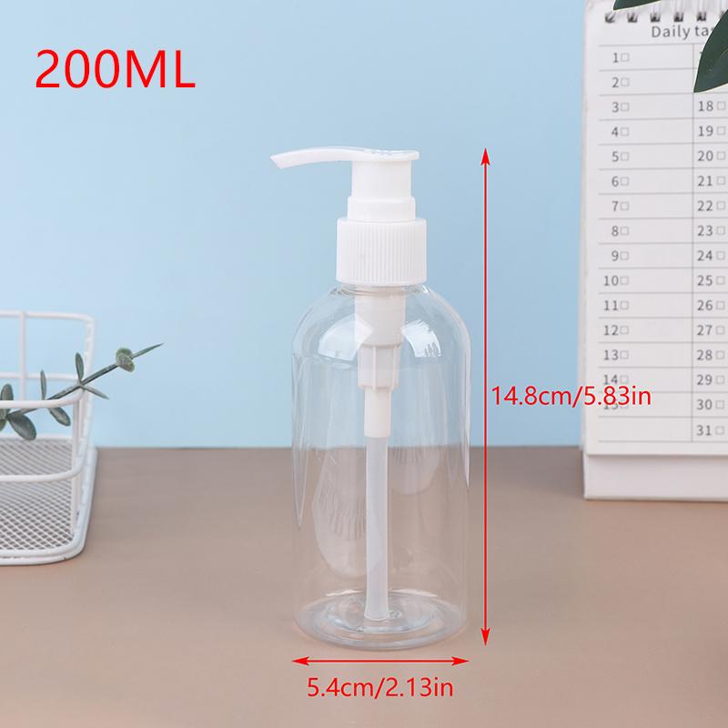 

200-500Ml Portable Empty Pump Dispenser Bottles Cylinder Shampoo Lotion Durable Refillable Containers For Liquid Soap 200ml