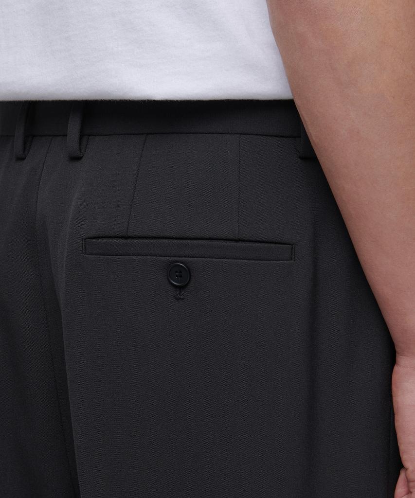 Musinsa Standard Carrot Hidden Banding Crop Slacks [Dark Gray]