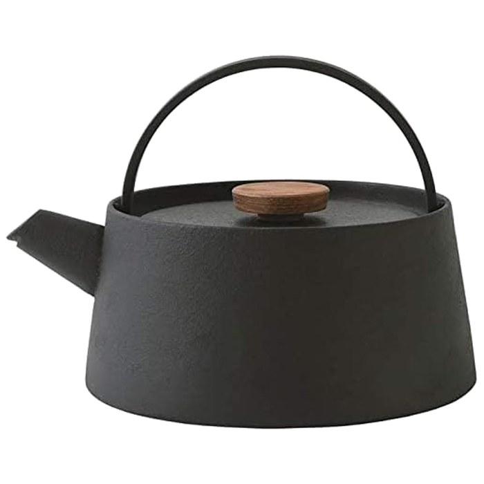 Ikenaga Iron Works Tetsubin 1L Nambu Iron Kettle, IH & Gas Compatible, Cast Iron (W20.3 X D16.5 X H15cm)