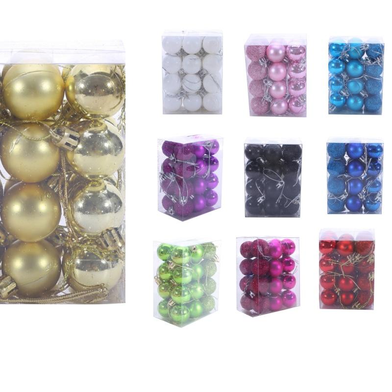 1box Christmas Balls Christmas Tree Ornaments Ball Xmas Hanging Tree Pendants Home Party Decor New Year Gift Noel Navidad