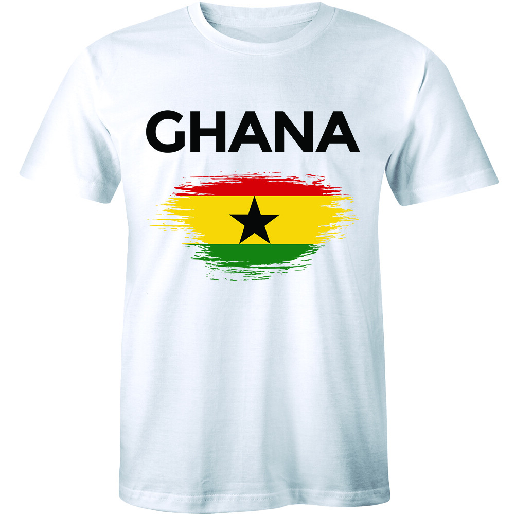 Republic of Ghana West Africa Black Star National Flag Ghanaian Tee Mens T-shirt L