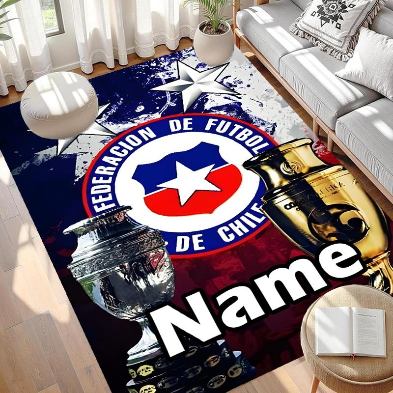 Custom Name Personalized Football Team Print Carpet, Versatile Home Decor Rug, for Playroom, Apartment, Balcony, Entryway, Hallway Gift