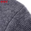 Hengyuanxiang Men's Striped 100% Pure Wool Mock Neck Sweater