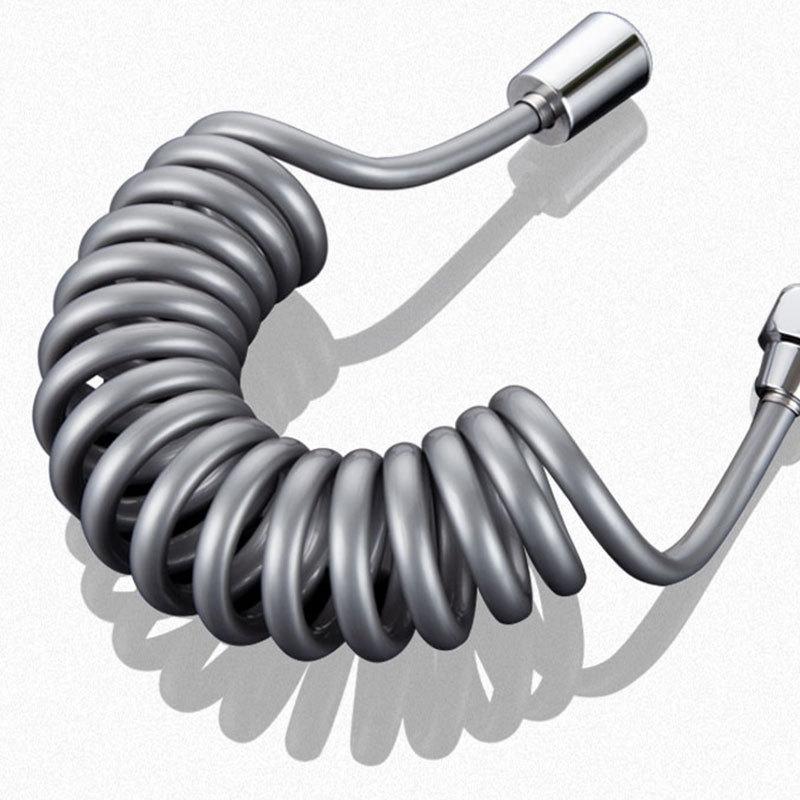 Gray/Chrome Brass Washing Machine Faucet Double Use Bathroom Bidet Faucet Set Wall Mounted High Pressure Toilet Cleaning Nozzle