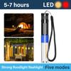 LED Mini Flashlight with 5 Lighting Modes Multifunctional Torch Lamp USB Rechargeable Light Outdoor Waterproof Camping Lantern