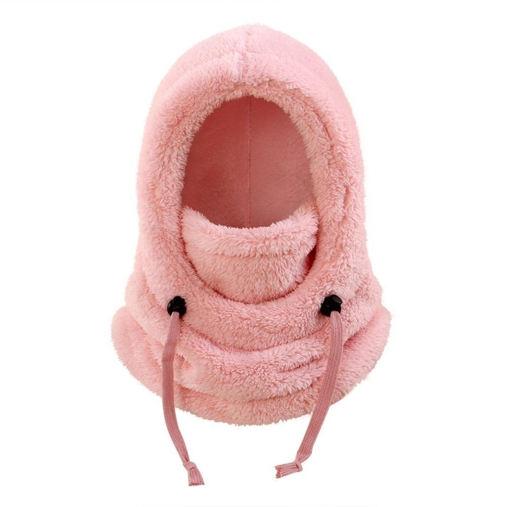 Keep Warm Children Windproof Cap Solid Color Ski Mask Hat Simple Plush Balaclava Hat Hiking