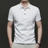 Sommer Herren Atmungsaktives Klassisches Schwarzes Kurzarm Poloshirt