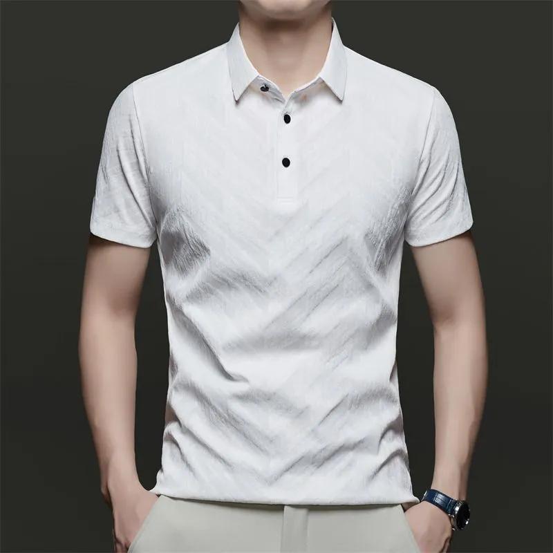 Sommer Herren Atmungsaktives Klassisches Schwarzes Kurzarm Poloshirt