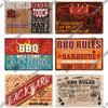 Putuo Decor BBQ Metal Sign Tin Plaque Vintage Metal Signs Iron Painting for Barbecue Bar Pub Kitchen Party Zone Wall Decor