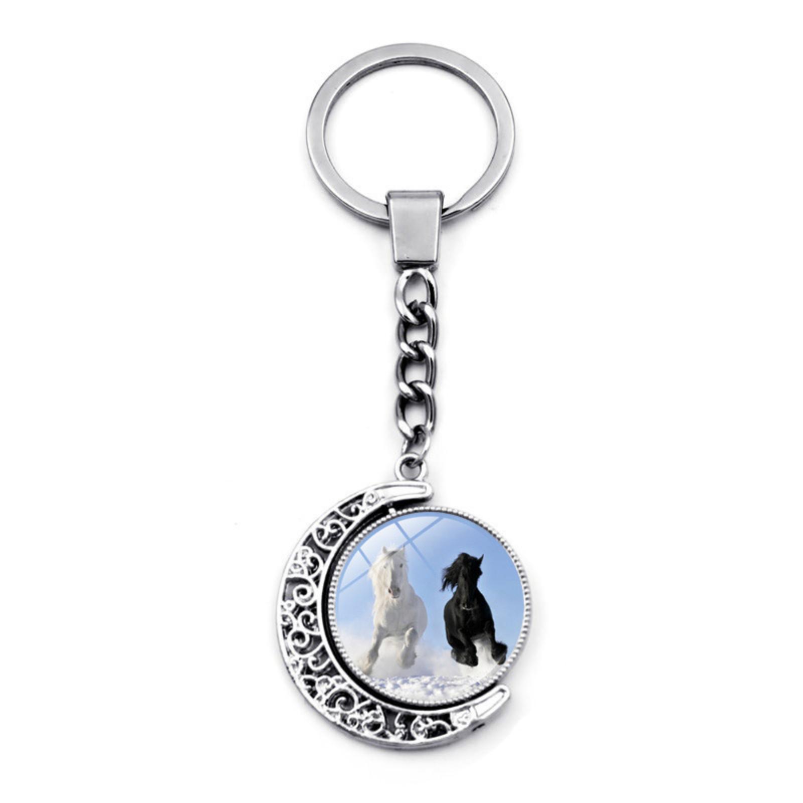 Памятный брелок/подвеска на сумку Год Лошади, Двусторонний вращающийся брелок-подвеска. One Size