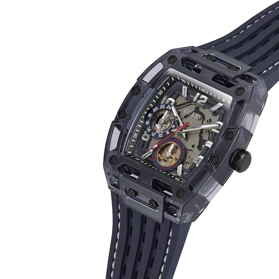 Guess Watches for Men - Blue Navy Chronograph Watch Band, Multifunction Quartz Watches Male, Ideal for Daily Wear & Gifting GW0499G1