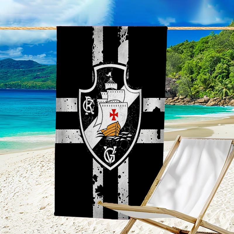 Vasco Fußballverein Bedrucktes Strandtuch, Superweiche Mikrofaser, Perfektes Geschenk Geburtstag, für Pool, Strand, Reisen, für Familie und Freunde