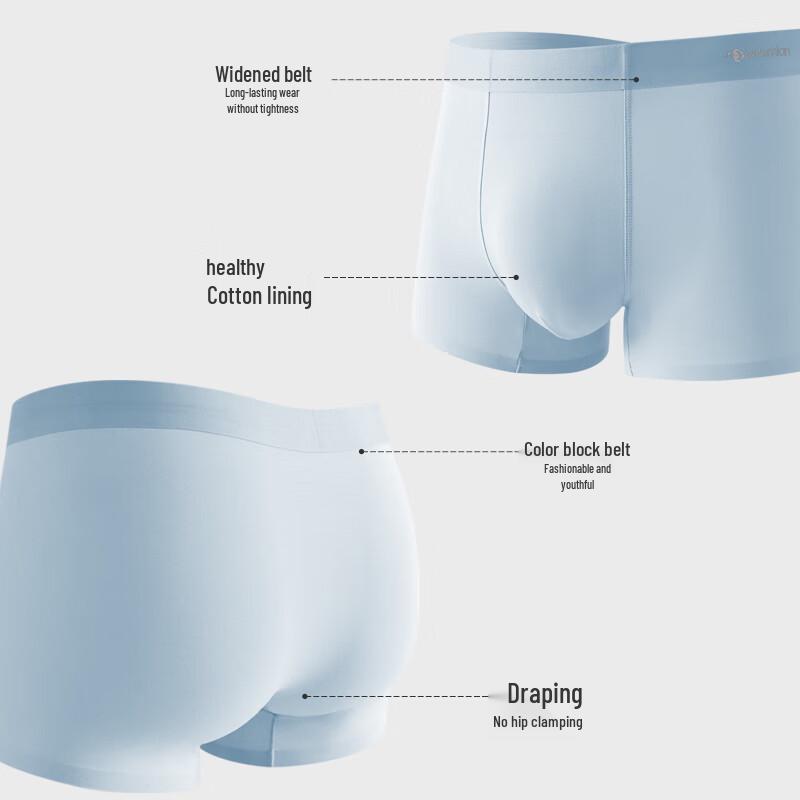 Duoduomian Yu Shi Collection Herren Antibakterielle Baumwoll-Boxershorts