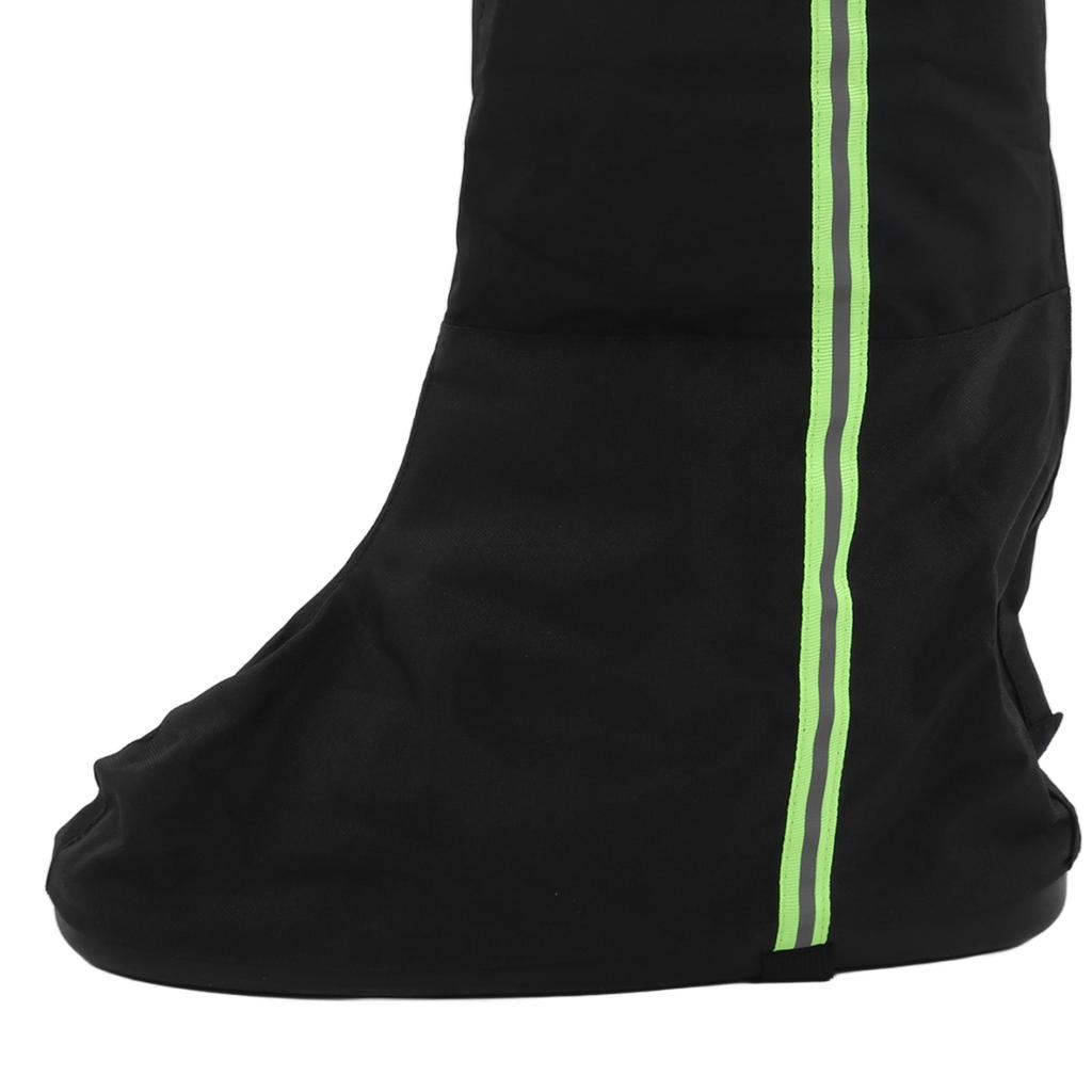 1 Pair Snow Shoes Boots Covers with Reflector Waterproof Windproof Non Slip Rain Boot Covers for Hiking Climbing Black
