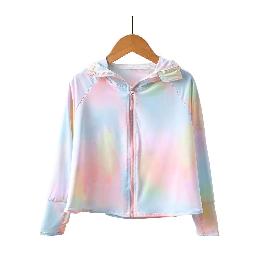 

Детская яркая солнцезащитная куртка из ледяного шелка UPF50+ УФ-защита Легкая дышащая летняя тонкая худи от солнца для мальчиков и девочек 120 розовый