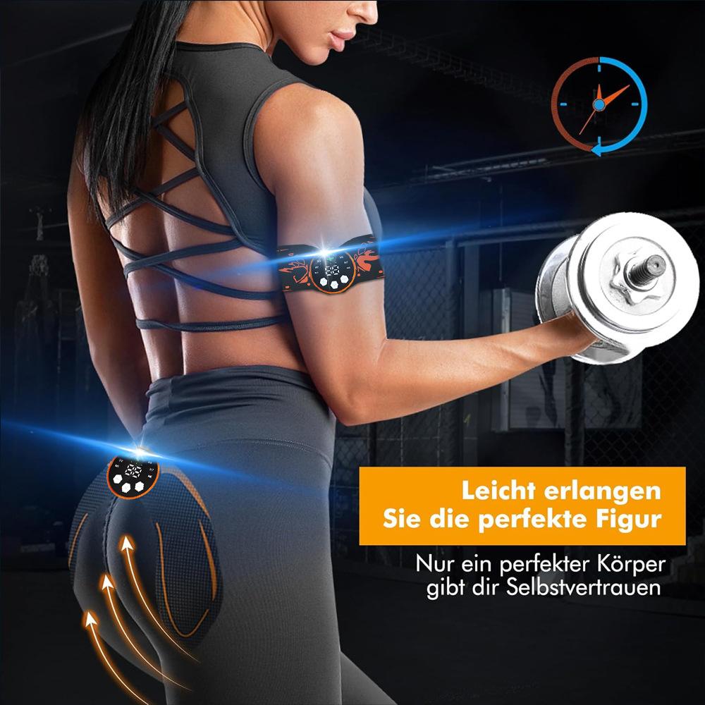 EMS Abs Trainer Rechargeable Abdominal Muscle Stimulator Belt With Multiple Fitness Modes For Core Workout And Home Gym Use