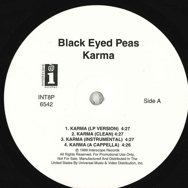 

12inch Record BLACK EYED PEAS - Karma INT8P6542 Interscope Reco 1999 US Rap & Hip-Hop/R&B Used