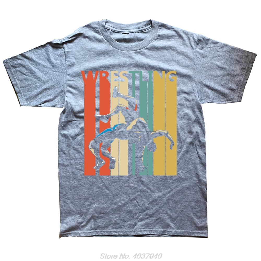 Vintage Wrestling Gift Classic Funny Gift T-Shirt Students Wrestler Cotton Holiday T Shirt Hip Hop Streetwear Summer Men Tshirt