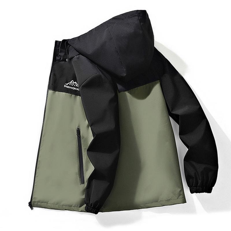 Men's Lightweight Stand Collar Windproof Waterproof Jacket for Spring and Autumn