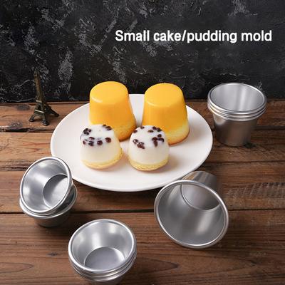 1PC Pudding Cup Molds Mini Fluted Cake Pans Non-Stick Jelly Molds Fast Heat-Up Aluminum Alloy Baking Mold