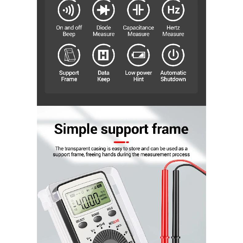 ANENG AN101 1999 Counts Mini Professional Digital Multimeter AC/DC Voltage Tester Automotive Current Tester Electrician Tools