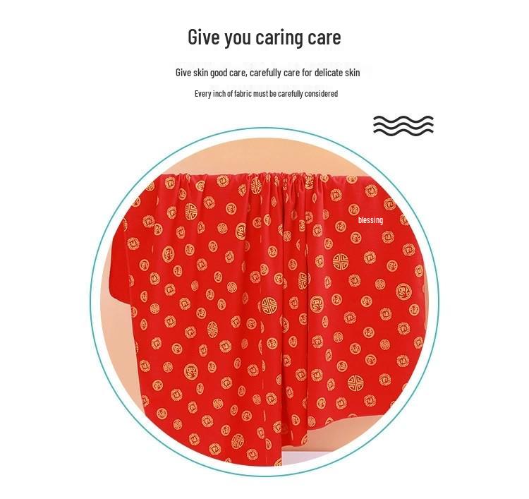 Festive Red Baby Swaddle Blanket with Ties for Newborns - Perfect for Hospital Discharge & Delivery Room