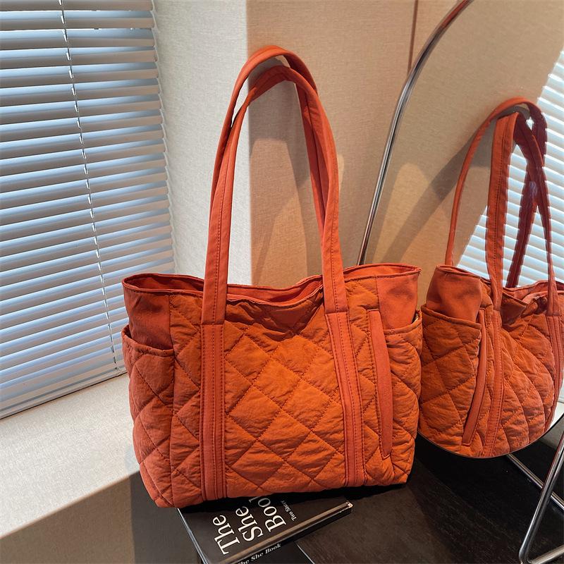 

Женская универсальная холщовая сумка-тоут большой вместимости - Легкая, мягкая, повседневная сумка для работы 38cm x 29cm x 13cm оранжевый