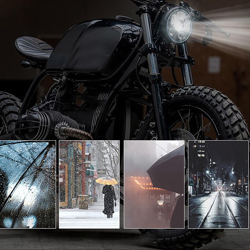 3 Eyes LED Motorcycle Spotlight Work Lamp Hi Low Beam Fog Light For Car SUV Truck Mini Lens Driving Off Road