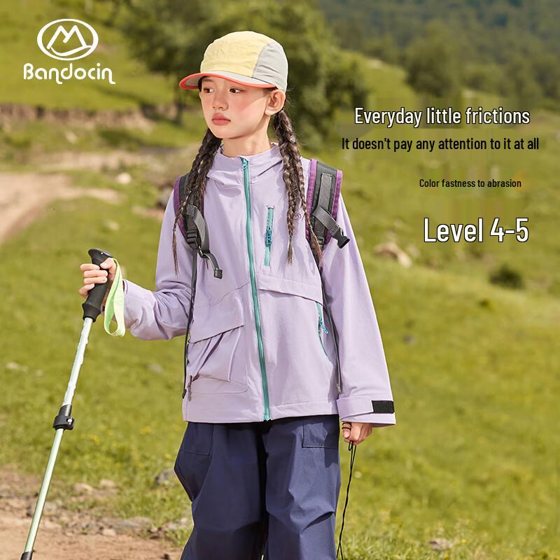 Mädchen Robuste Kapuzen-Sportjacke
