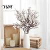 Orange Silk Plants for Halloween Decoration Realistic Artificial Flowers Autumn Home Decoration, Floral Lifelike Branches Seasonal Display Table