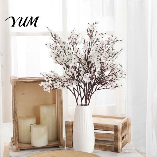Orange Silk Plants for Halloween Decoration Realistic Artificial Flowers Autumn Home Decoration, Floral Lifelike Branches Seasonal Display Table