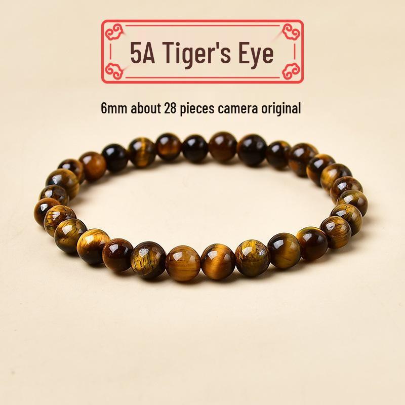 Унисекс браслет из камня Желтый Тигровый Глаз - Украшение из Натурального Кристалла