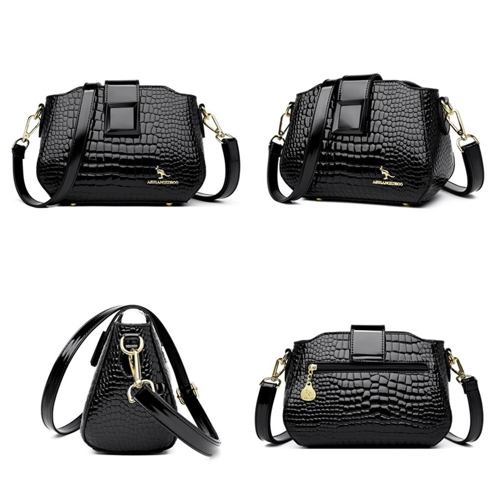 Quality Alligator Leather Crossbody Bag for Women Luxury Brand Handbag and Purses Designer Female Shoulder Messenger Tote Sac