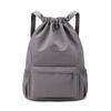 Drawstring Backpack with Frt Zipper Pocket Lightweight Casual Bag Unisex Gym Travel School Backpack