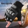 Men's Steel Shell Half-Finger Motorcycle Tactical Riding Gloves