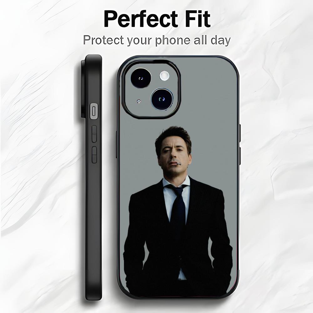Hollywood-Schauspieler R-Robert Downey Jr Handyhülle Handyhülle Weiche Verpackung Leicht Für iPhone17 16 15 14 13ProMax