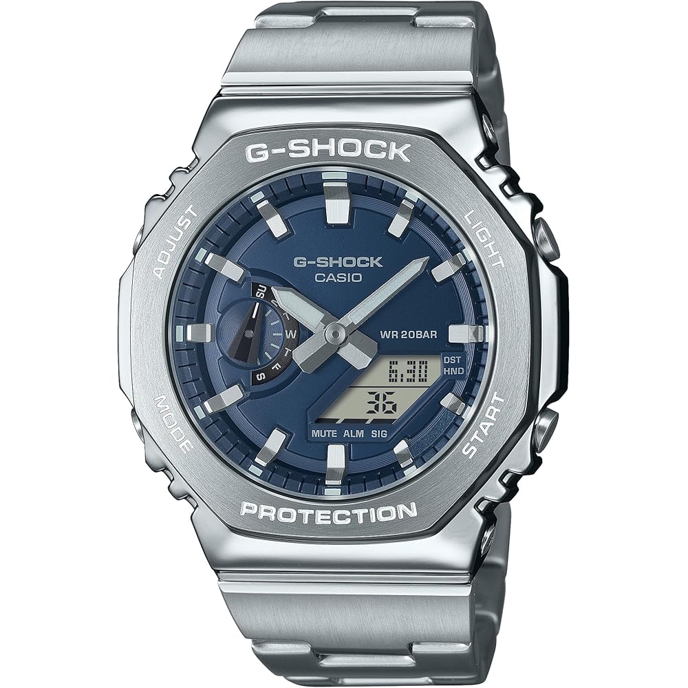 

Casio G-Shock GM-2110D-2BJF Men s Metal Bezel Band Watch Silver