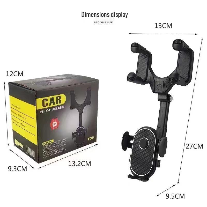 Universal 360° Rotating Anti-Shake Car Rearview Mirror Phone Holder Standard