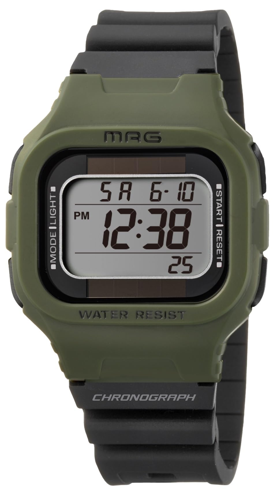 

MAG GR Цифровые Солнечные Двойное Питание Водостойкие до 10 Уретановые Немного Меньше от Noah Precision MW-551 Часы, АТМ, Ремешок, Размер, Мужские, Женские,