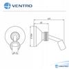 Adjustable Metal Shower Head Wall Bracket, Chrome