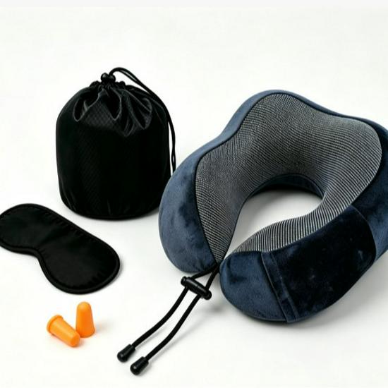 Slow Rebound Memory Foam U-Shape Neck Pillow for Travel