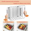 Stainless Steel Dish Drying Rack Expandable Fruit  Vegetable Drain Rack Over Sink Dish Drainer Rack In Sink