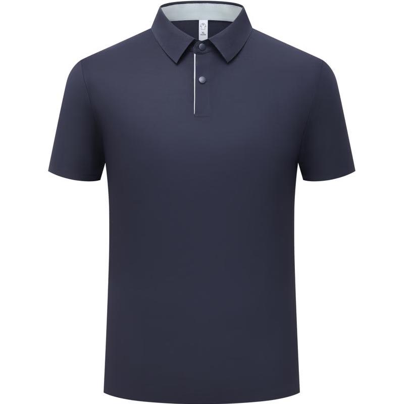 Qidingbao Seamless Color-block Snap Polo Shirt S
