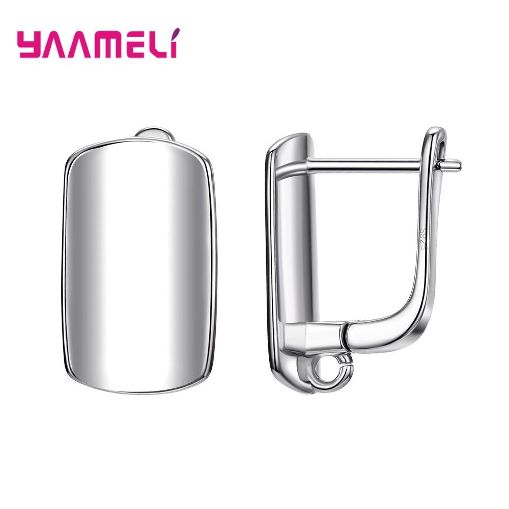 Echte 100% S925 Sterling Silber Schmuckkomponenten Ohrringe Hebelverschluss Ohrhaken Teile Zubehör Handgefertigte Materialien