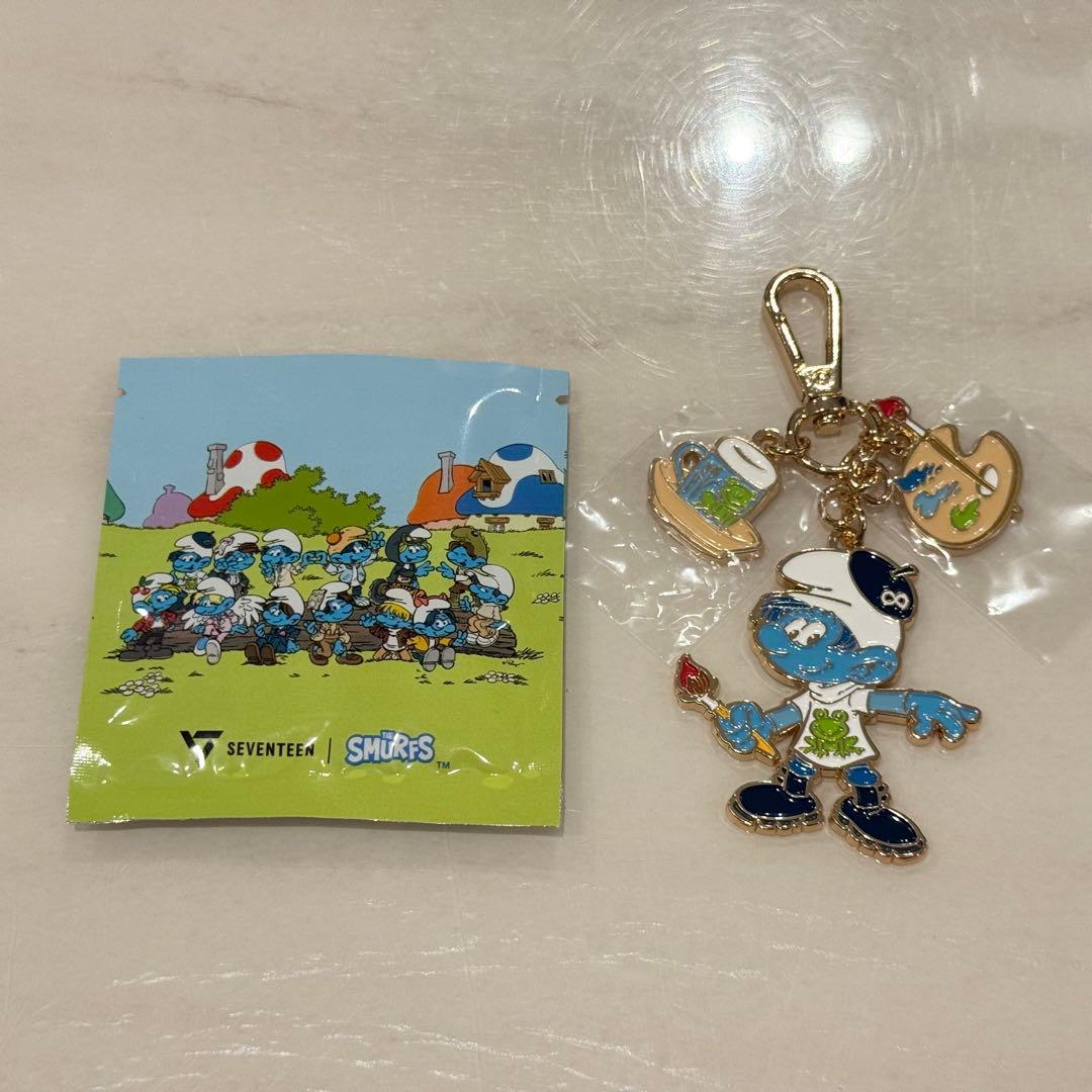 [USED] SEVENTEEN THE8 Isaac Toast SMURFS Key Ring