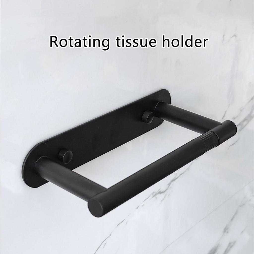 Stainless Steel Toilet Paper Holder No Drilling Tissue Roll Holder Wall Mounted Tissue Rack Bathroom Accessories