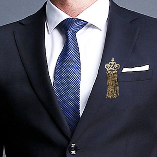 

Мужская брошь, булавка, корона, кисточки, ювелирные изделия, корейский стиль, гальваника, брошь, декор для одежды