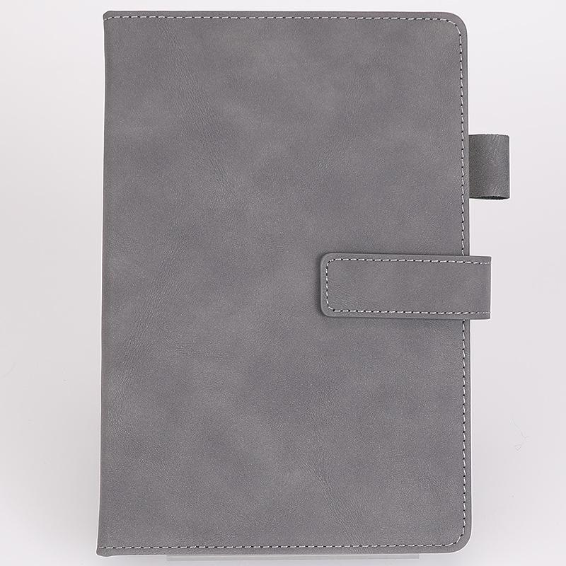 A5 Lambskin Business Notebook with Buckle & Custom Logo for Office Meetings