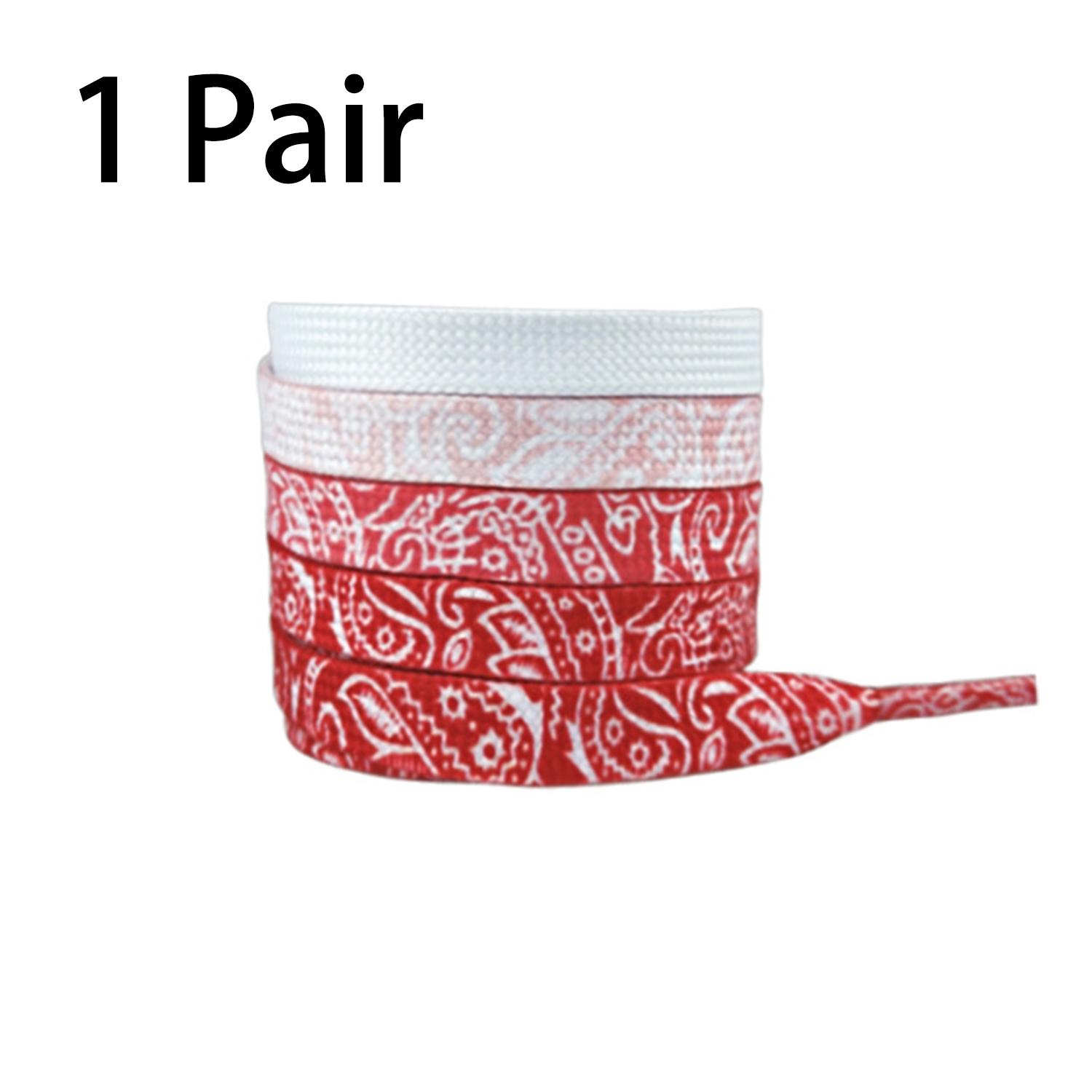 

Градиентные шнурки для обуви с цветком кешью, цветные шнурки для кроссовок, шнурки для взрослых и детей, плоские шнурки 100 см 100cm